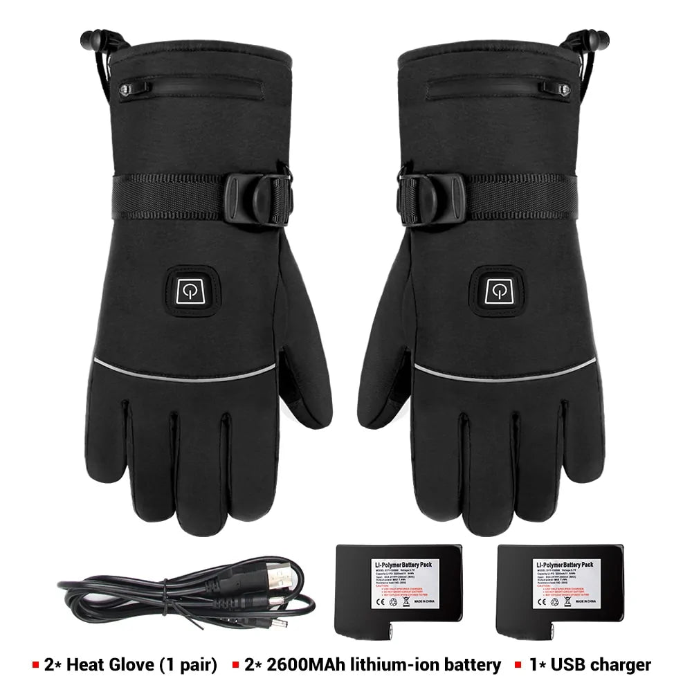 All-Weather Heated Biker Gloves